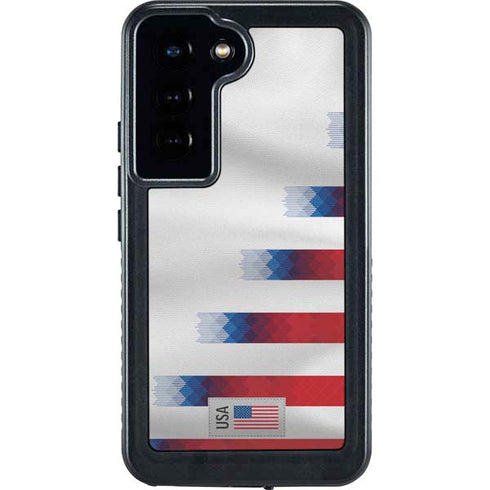 USA Soccer Flag Galaxy S24 Waterproof Case