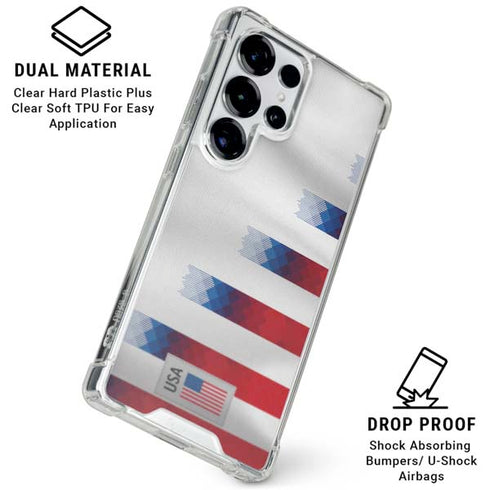 USA Soccer Flag Galaxy S25 Ultra Clear Case