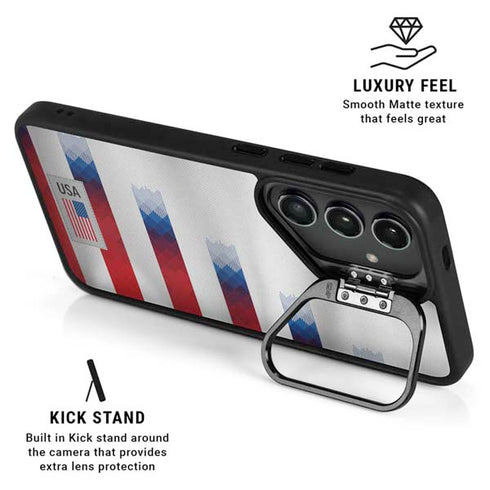 USA Soccer Flag Galaxy S26 Kickstand Case