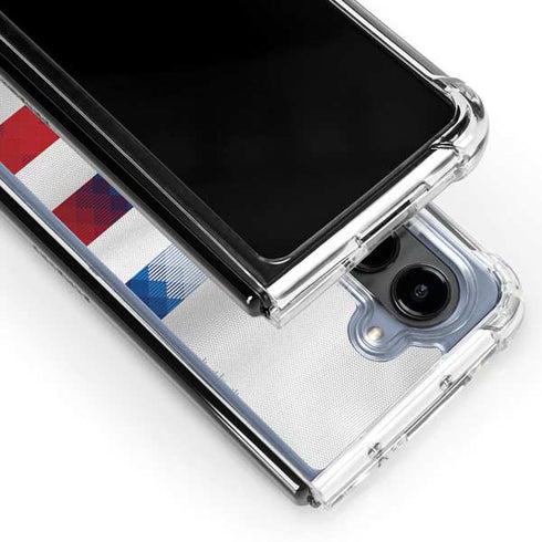 USA Soccer Flag Galaxy Z Fold5 5G Clear Case