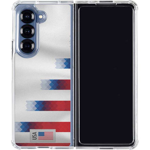 USA Soccer Flag Galaxy Z Fold6 Clear Case