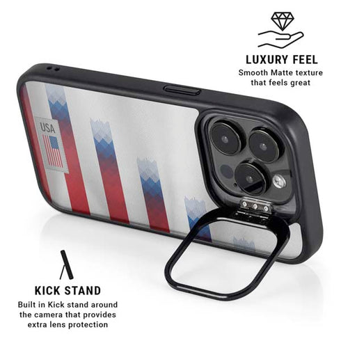USA Soccer Flag iPhone 14 Pro Kickstand Case