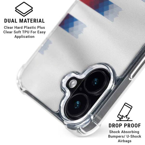 USA Soccer Flag iPhone 16 Clear Case