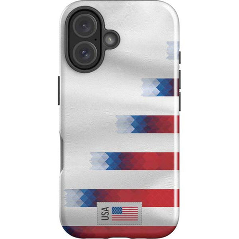 USA Soccer Flag iPhone 16 Impact Case