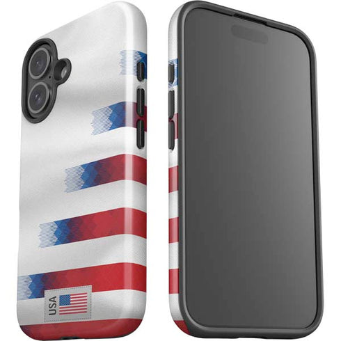USA Soccer Flag iPhone 16 Impact Case