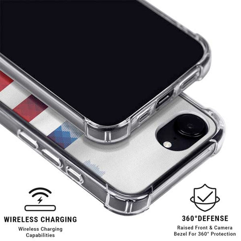 USA Soccer Flag iPhone 16e Clear Case