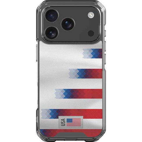 USA Soccer Flag iPhone 18 Pro Clear Case