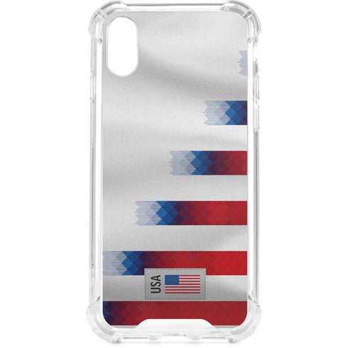 USA Soccer Flag iPhone XS Clear Case