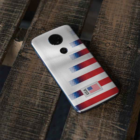USA Soccer Flag Moto E5 Plus Skin