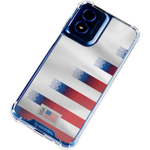 USA Soccer Flag Moto G Play 4G (2024) Clear Case