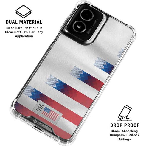 USA Soccer Flag Moto G Power 5G (2024) Clear Case