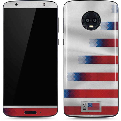 USA Soccer Flag Moto G6 Skin