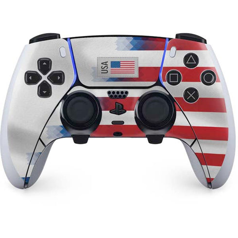 USA Soccer Flag PS5 DualSense Edge Pro Controller Skin