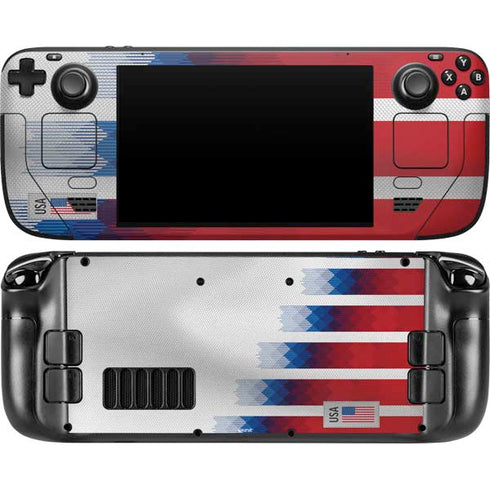 USA Soccer Flag Steam Deck Handheld Gaming Computer OLED Skin