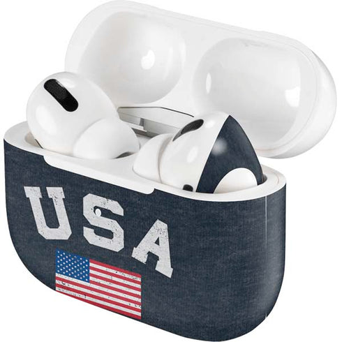 USA with American Flag AirPods Skins