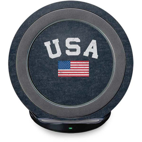 USA with American Flag Fast Charge Wireless Charging Stand Skin