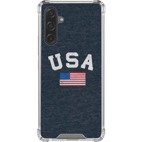 USA with American Flag Galaxy A17 Clear Case