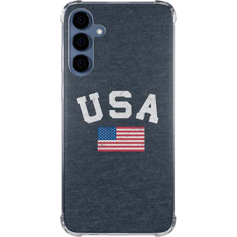 USA with American Flag Galaxy A35 5G Clear Case