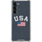 USA with American Flag Galaxy S24 FE Clear Case