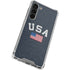 USA with American Flag Galaxy S24 FE Clear Case