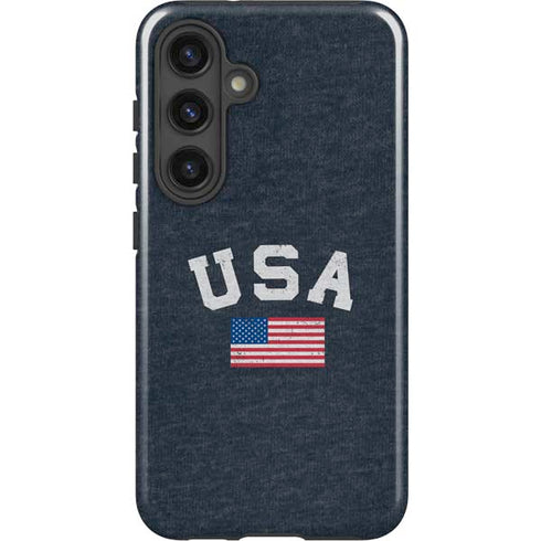 USA with American Flag Galaxy S25 Impact Case