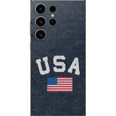 USA with American Flag Galaxy S25 Ultra Skin