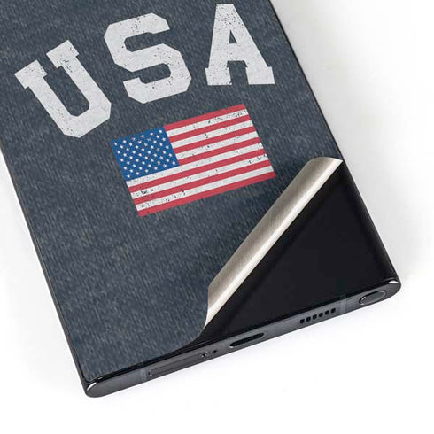 USA with American Flag Galaxy S24 Ultra Skin