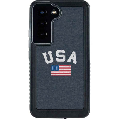 USA with American Flag Galaxy S24 Waterproof Case