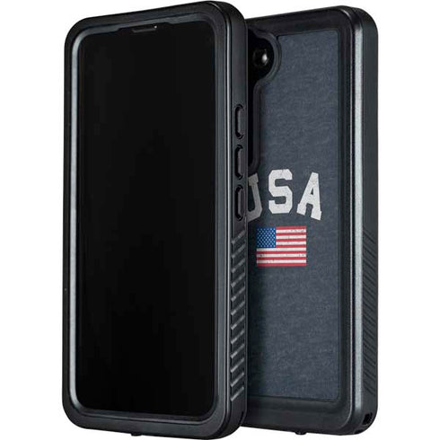 USA with American Flag Galaxy S24 Waterproof Case