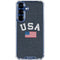 USA with American Flag Galaxy S25 Clear Case