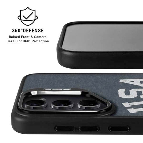 USA with American Flag Galaxy S26 Kickstand Case