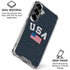 USA with American Flag Galaxy S26 Plus Clear Case