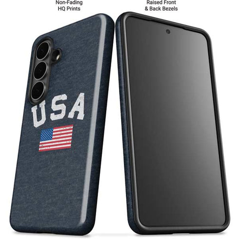 USA with American Flag Galaxy S26 Plus Impact Case