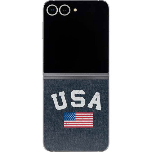 USA with American Flag Galaxy Z Flip6 Skin