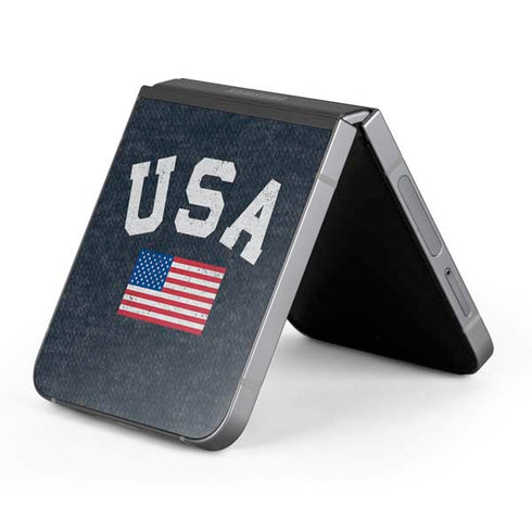 USA with American Flag Galaxy Z Flip6 Skin