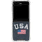 USA with American Flag Galaxy Z Flip6 Clear Case