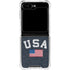 USA with American Flag Galaxy Z Flip6 Clear Case