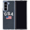 USA with American Flag Galaxy Z Fold5 5G Clear Case