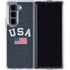 USA with American Flag Galaxy Z Fold5 5G Clear Case