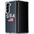 USA with American Flag Galaxy Z Fold5 5G Clear Case