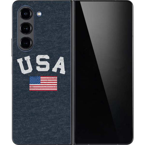 USA with American Flag Galaxy Z Fold5 5G Skin