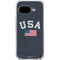USA with American Flag Google Pixel 9a Clear Case