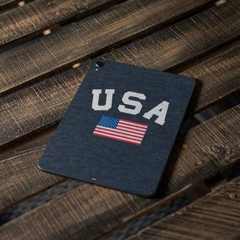 USA with American Flag Apple iPad Pro Skin