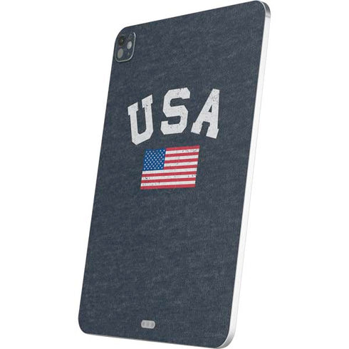 USA with American Flag iPad Pro 13in M4 (2024) Skin