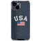 USA with American Flag iPhone 15 Clear Case