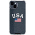 USA with American Flag iPhone 15 Clear Case