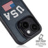 USA with American Flag iPhone 15 Kickstand Case