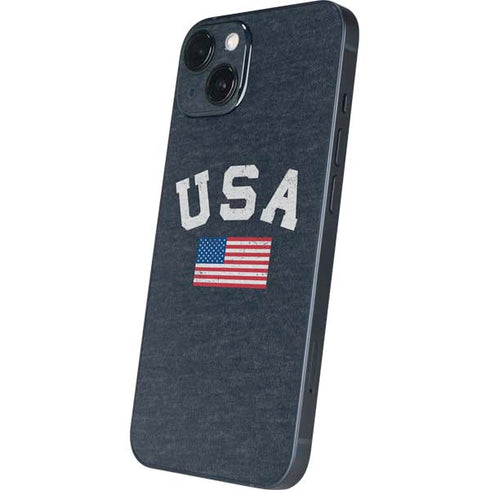 USA with American Flag iPhone 15 Skin