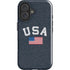 USA with American Flag iPhone 16 Plus Impact Case