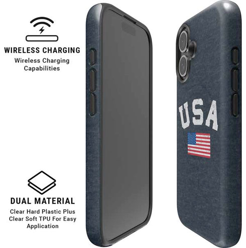 USA with American Flag iPhone 16 Plus Magsafe Impact Case